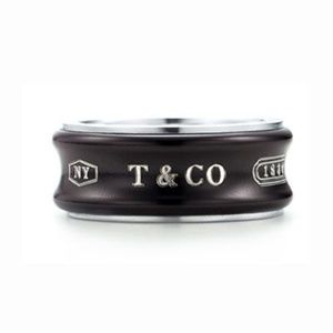 Rare Tiffany & Co Titanium and Silver Ring